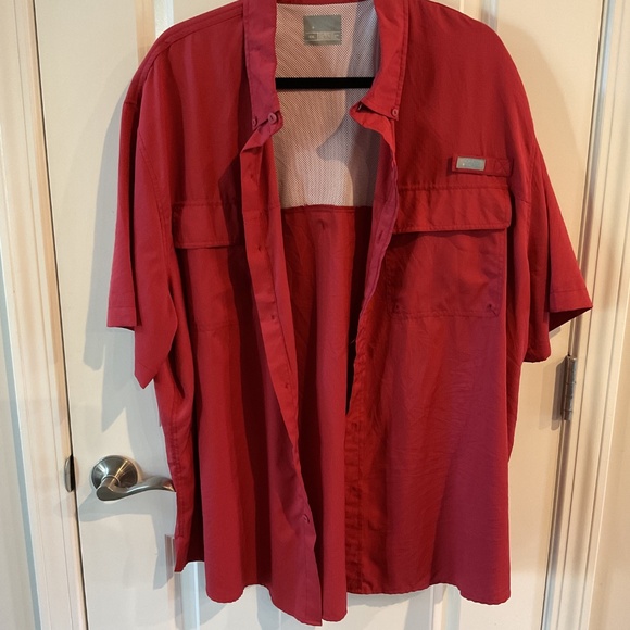 Ocean + Coast Short Sleeve Solid Fishing Shirt - XXL - Tasty Red - Picture 8 of 10